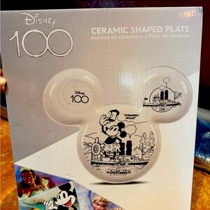 Disney 100 Ceramic Mickey Steamboat Plate